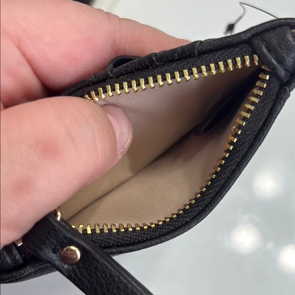 INC International Concepts Black and Gold Chain Wallet - Picture 3 of 5